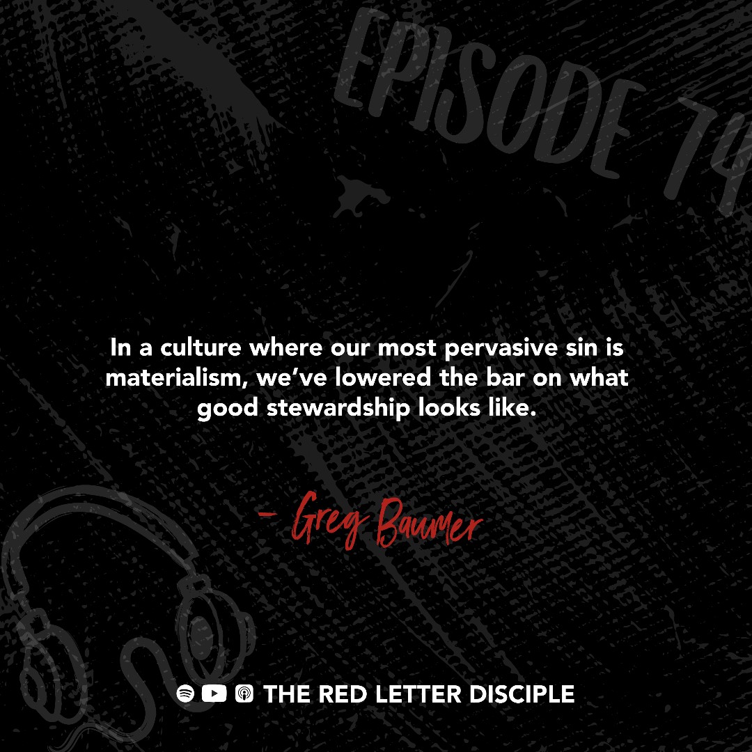 RLC_40's tweet photo. In a culture where our most pervasive sin is materialism, we’ve lowered the bar on what good stewardship looks like. - Greg Baumer

#gregbaumer #generousgiving #trueriches #godandmoney #johncortines https://t.co/ILe5rXKRKP