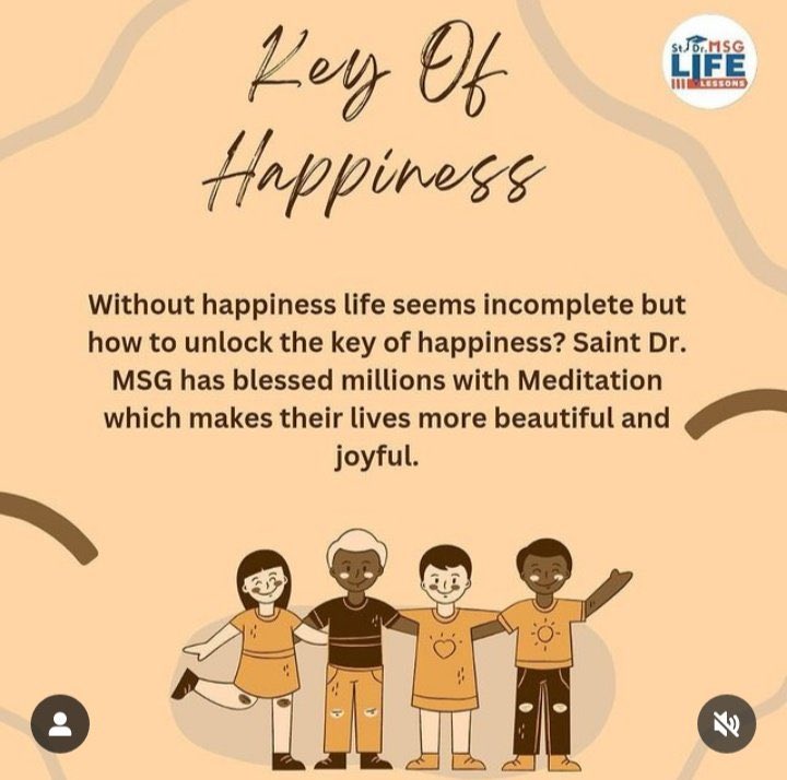 Saint Dr MSG Insan says, 'Share your problems with the divine & share your happiness with others.' Because no person can ever help you get out of your troubles, only the supreme power can. This is possible only by doing #MethodOfMeditation.
#HappinessMantra