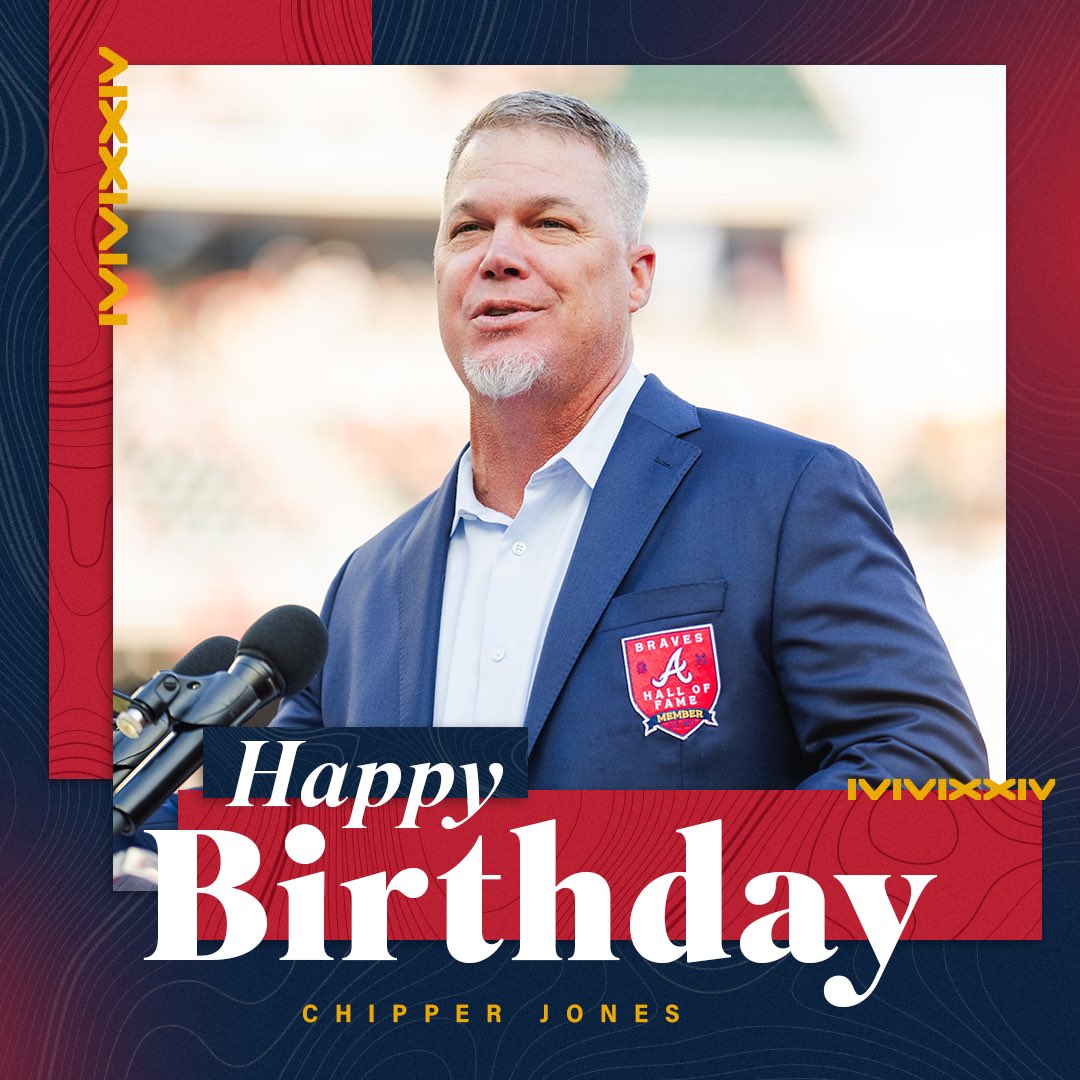 Braves's tweet image. Happy Birthday, Chipper! 🎉