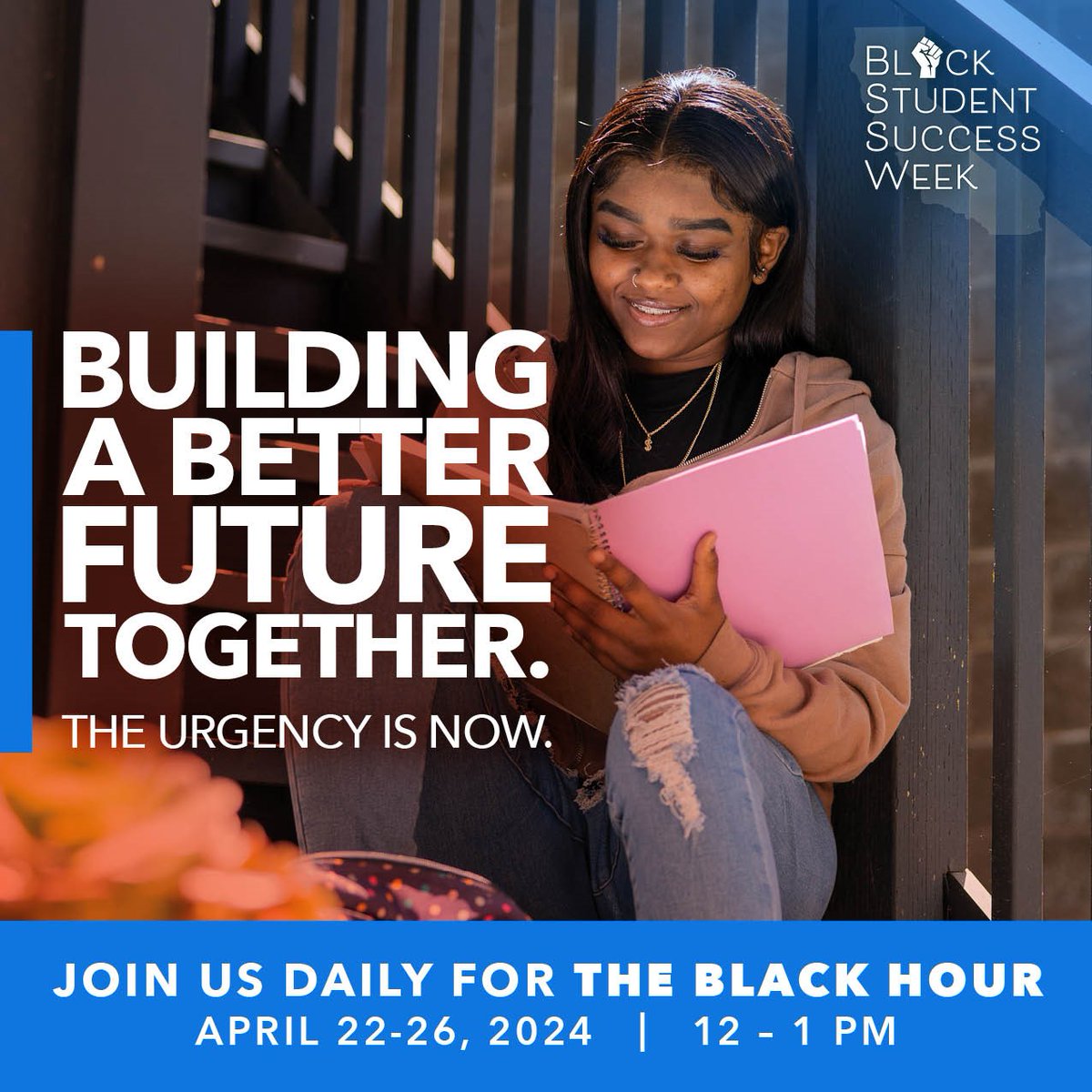 It is #BlackStudentSuccessWeek! Join TODAY at 12 pm for #TheBlackHour webinar, 'Empowering Black Excellence' and stay for #TheAfterParty discussion at 1 pm.
Register NOW: ow.ly/EL7o50RlJmi

@TheRPGroup is proud to be one of the many partners and supporters for #BSSW24.