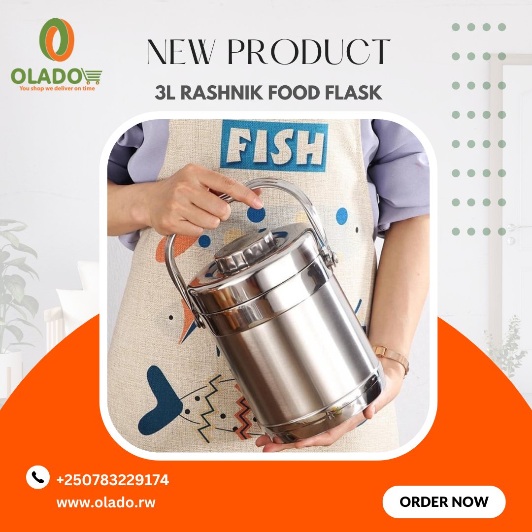 Keep Your Meals Warm and sweet with Food Flasks! 😋
Click the link below and make your order today!

olado.rw/prodView/REF/0…
🔸call/WhatsApp: 0783229174
#olado #onlineshopping #youshopwedeliverontime #newproducts #homeappliances #kitchenappliance #foodflask #hotmeal