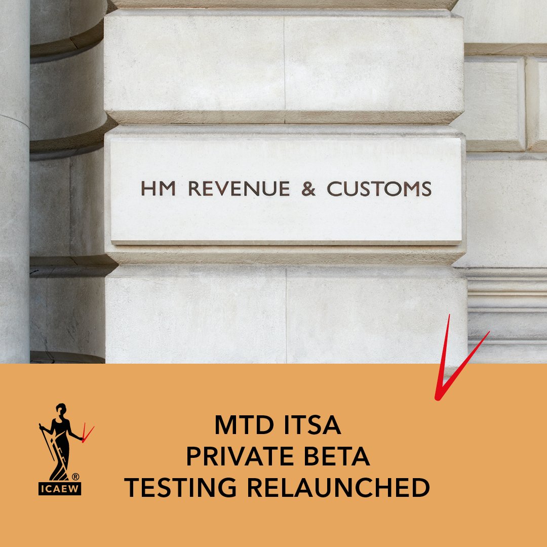 Is your software developer ready for MTD ITSA private beta testing? 

Find out how to check the eligibility criteria here: ow.ly/xeyz50RmXRz

#icaewDaily #tax