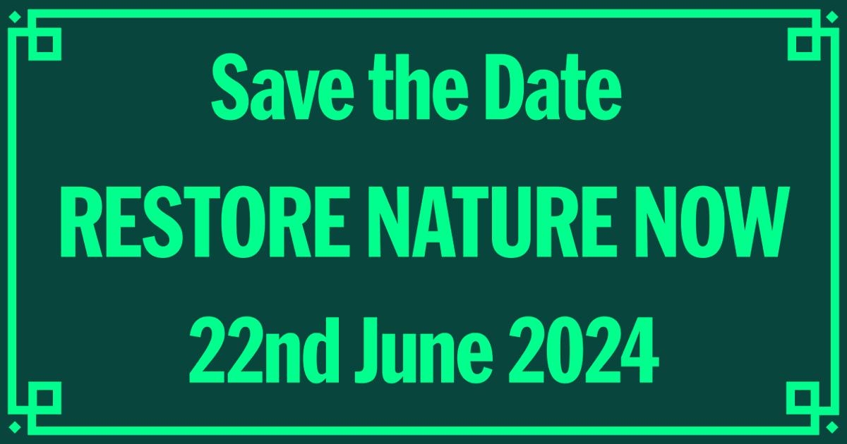 🗓️On 22 June we're joining a march to #RestoreNatureNow 🌱This is a peaceful march in London to take a message to politicians that nature can be saved, but only if they take action now. Everyone's welcome to join - find out more & pledge your support👇 restorenaturenow.com