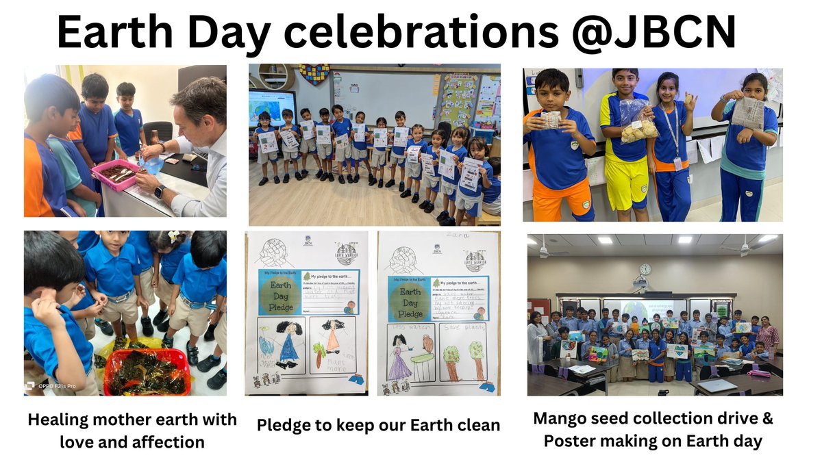 🌍Inspiring Earth Day Recap! At JBCN School in India, students led a wave of climate action, from a flash mob to beach cleanups, seed bomb making, & more! Let's draw inspiration from their efforts and continue working together for a greener, more sustainable future. #EarthDay🌿