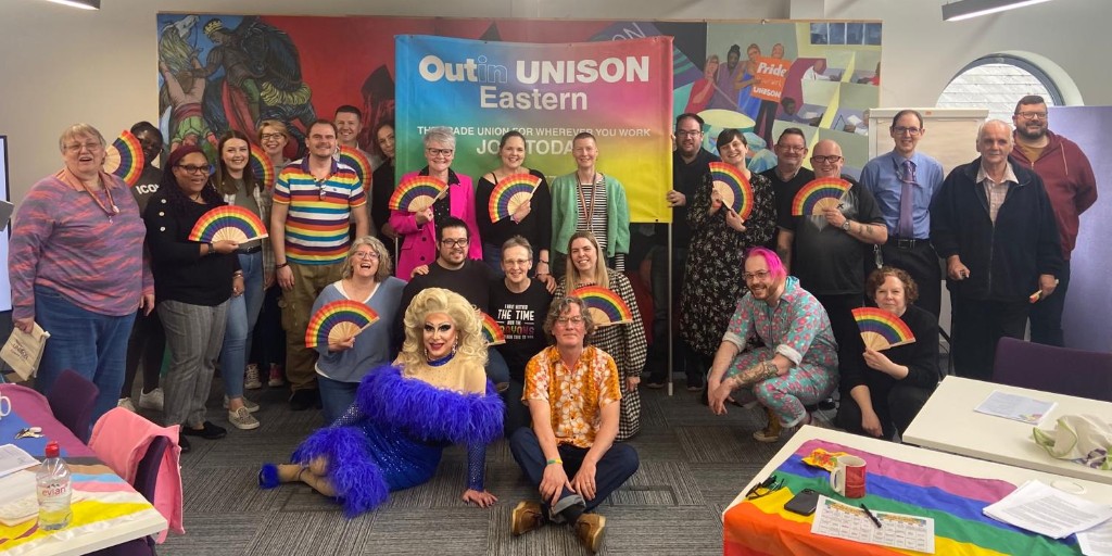 🏳️‍🌈🏳️‍🌈A brilliant Hear Our Voices session in Higdon House today. @unisoneasternlgbt activists explained the importance of Year of LGBT+ Workers and how branches can get involved 👏