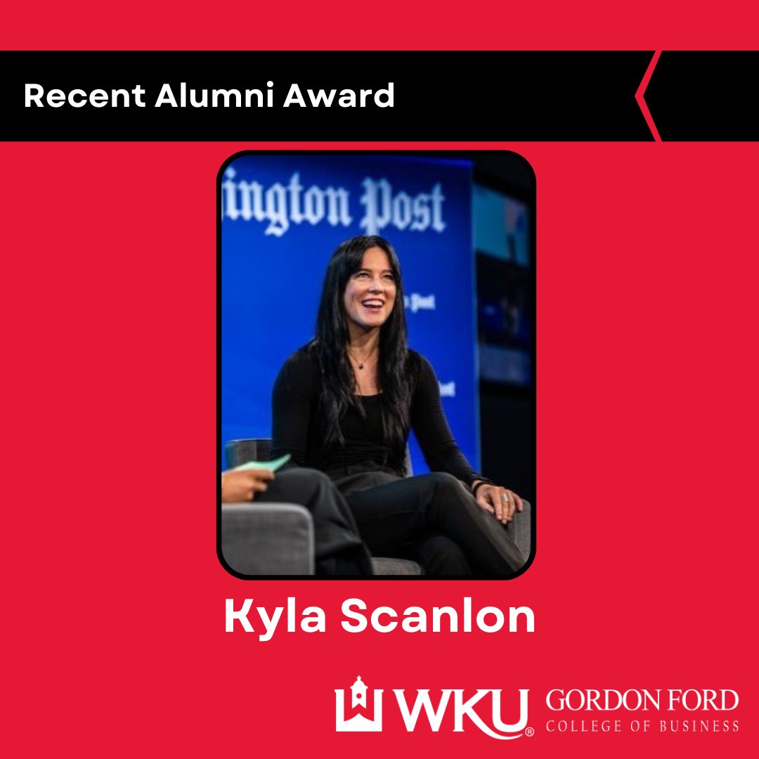 Congrats to Kyla Scanlon, our 2024 Recent Alumni Award winner! A pioneer in finance education and content creation, Kyla has built a unique brand at the intersection of social media and economics. She recently published her first book. #wku #youbelongatgfcb