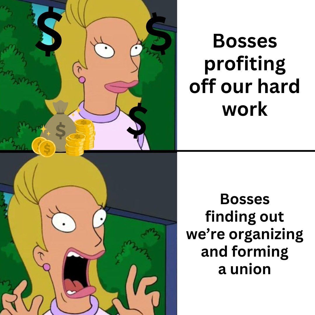 Sooner or later the bosses will get what’s coming to them ✊🏿 ✊🏾 ✊🏽 ✊🏼 ✊🏻 #UnionsforAll