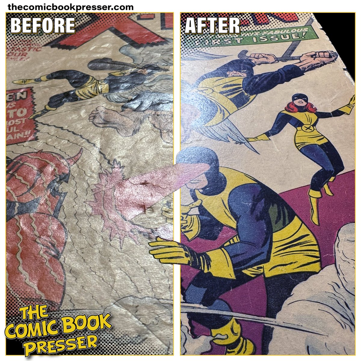 I'm excited to present this new graphic design. It reflects my commitment to innovative presentation and trendsetting within the pressing industry. Part 1 of 2.

#thecomicbookpresser #comicpressing #comicbookpressing #xmen #comics #marvelcomics #comicbook #CGC