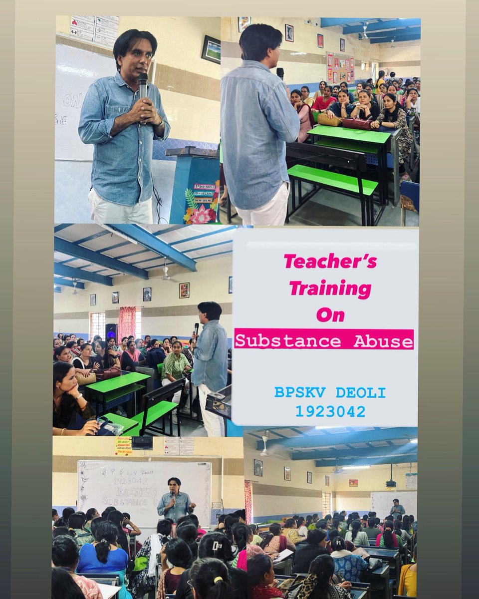 Teacher’s training program was conducted at BPSKV Deoli on the topic of ”Substance Abuse” by our EVGC Narender Sir. Teachers were guided about different forms of substances and how to identify and counsel the students who are consuming these. #substanceabuse @Dir_Education