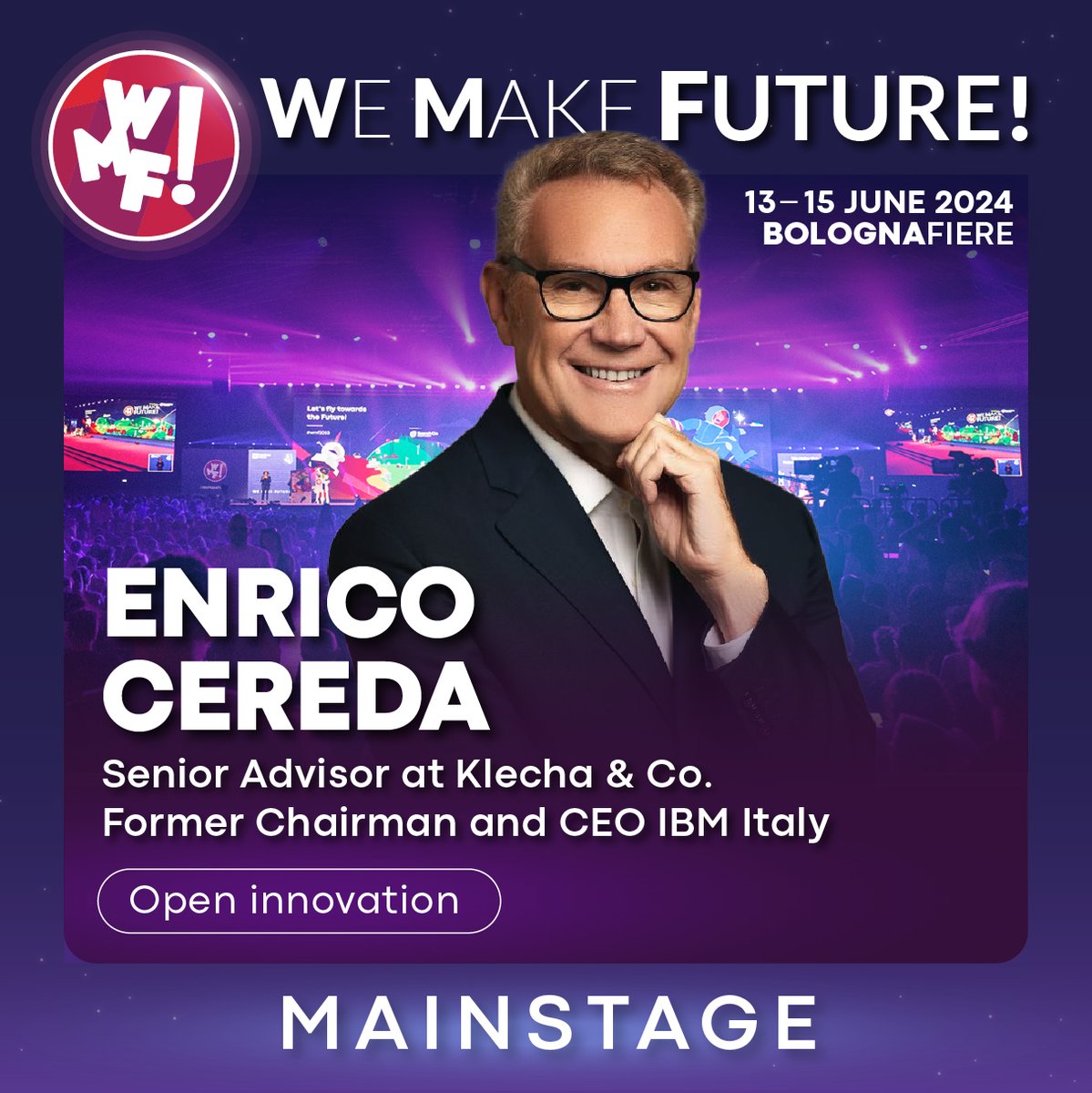 ⚡ Enrico Cereda, Former Chairman & CEO IBM Italy - Senior Advisor at Klecha & Co, will be a guest on the Mainstage of #WMF2024 talking about Catalyzing Innovation to build Strategies and Visions for the Future. Meet the Change Makers of Open Innovation. en.wemakefuture.it/s/65eae1cf1068…