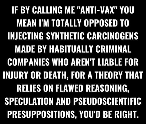 👍 Proud to be AntiVax!!