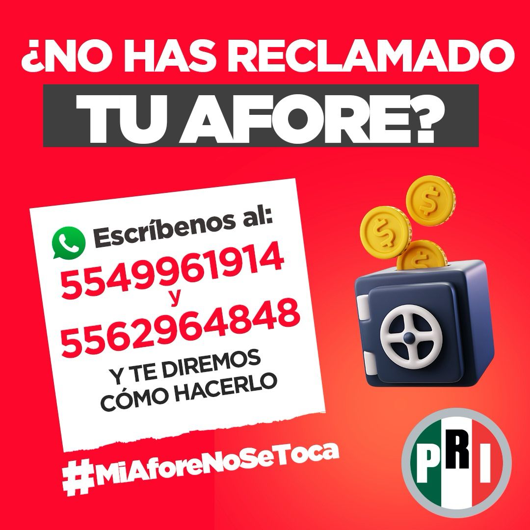 ¿Eres beneficiario de una afore y no has reclamado este derecho? 

Mándanos un WhatsApp al 5549961914 o 5562964848 y te diremos cómo hacer el trámite. 

#MiAforeNoSeToca