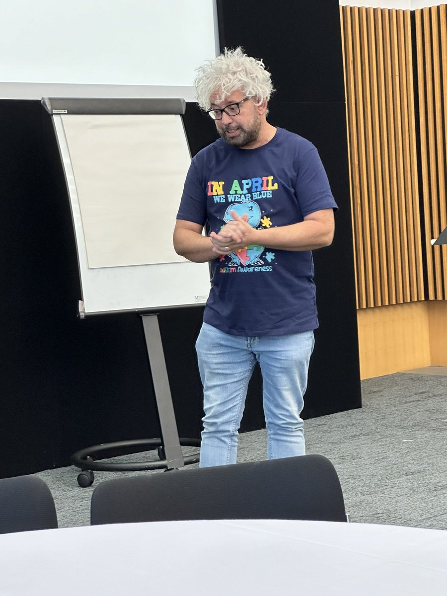 The awesome Chris Knifton talks about role models for marginalised social reference groups including neurodiversity. Chris is a role model - and a real model - for autistic staff #ANTF2024 #ActuallyAutistic #AutismAwareness
