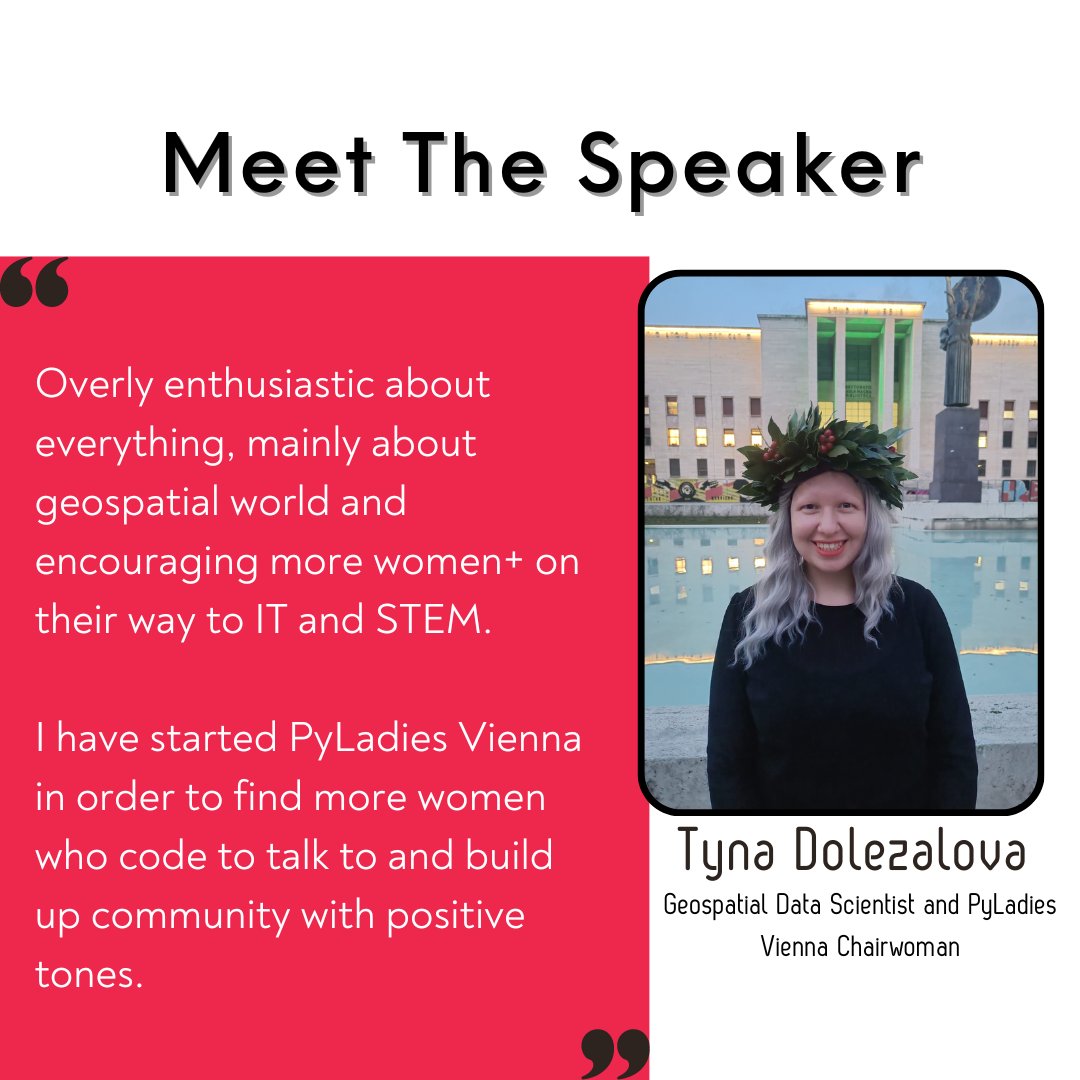 PyLadies_VIE's tweet photo. Less than an hour until our Meetup on Soft Skills and Productivity in IT kicks off! Meet our speakers! Huge thanks to @getsentry for hosting and supporting women in IT. There are still free spots available, so don't miss out: https://t.co/rlYn1lYoBL 🚀 https://t.co/VnqKEXAwDt
