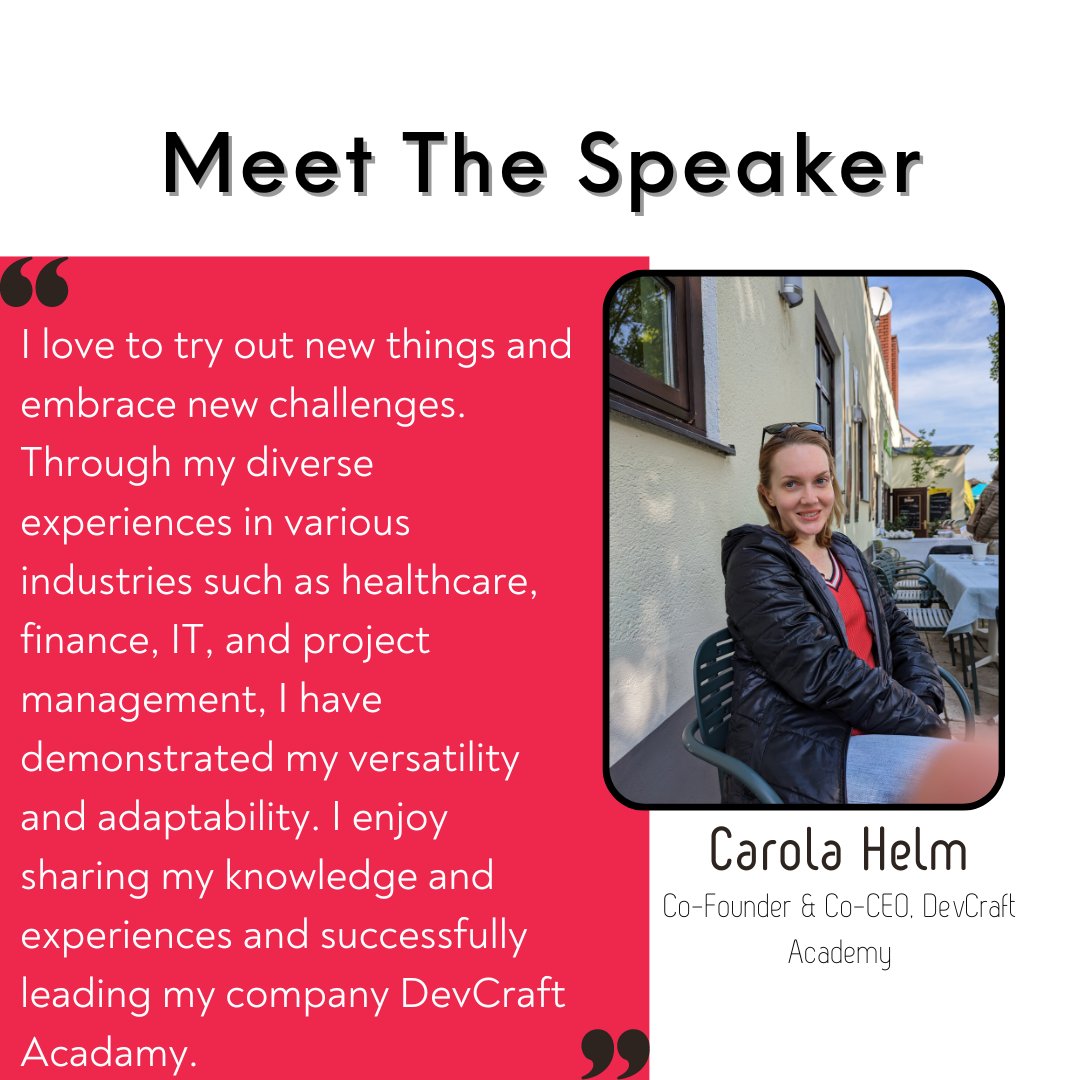 PyLadies_VIE's tweet photo. Less than an hour until our Meetup on Soft Skills and Productivity in IT kicks off! Meet our speakers! Huge thanks to @getsentry for hosting and supporting women in IT. There are still free spots available, so don't miss out: https://t.co/rlYn1lYoBL 🚀 https://t.co/VnqKEXAwDt
