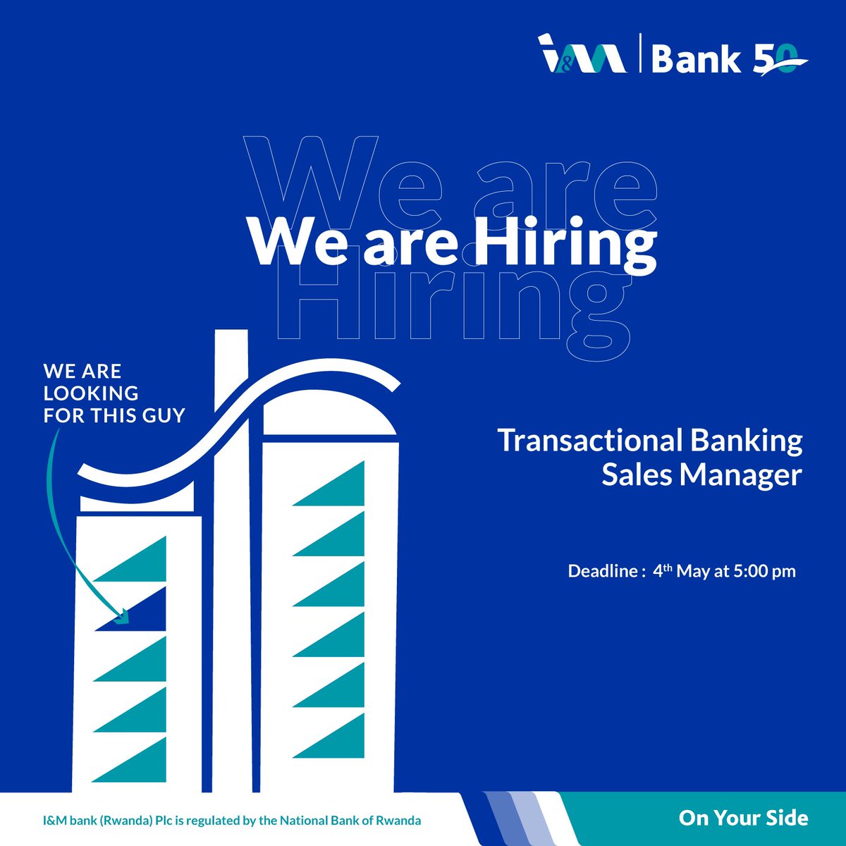 We are a team of young and energetic professionals! Enticing right? If that's the work environment you are looking for, please check for the available openings. Chief Innovation Officer: lnkd.in/d9vvikj7 Transactional Banking Sales Manager: lnkd.in/dGua5DUs