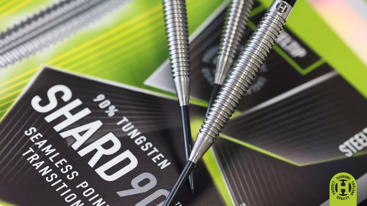 Shard 90% This 90% tungsten dart has a perfectly streamlined profile with symmetrical rings cuts along the entire length of the barrel and a nose that seamlessly transitions into the point. #MadeInEngland #DefyLimits