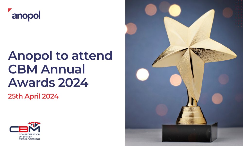 Anopol Group look forward to meeting friends, partners and networking with our industry peers at the Confederation of British Metalforming (CBM) awards event.

thecbm.co.uk/news-and-event…

Date: Thursday 25 April 2024

#cbm #stainlessteel #ukmfg #awards #electropolishing