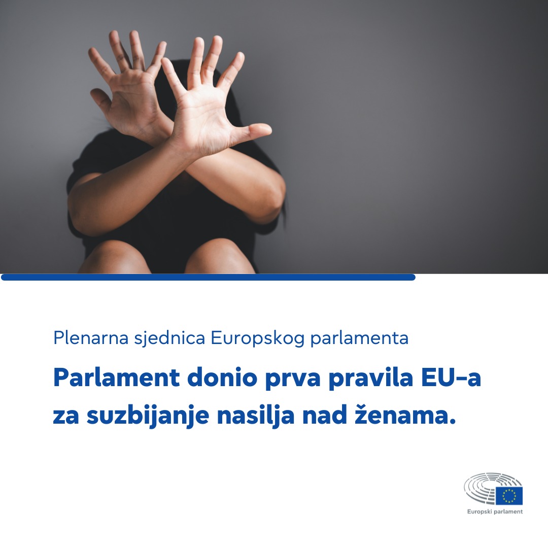 Na #PlenarnaEP donesena su prva pravila EU-a za suzbijanje nasilja nad ženama. Cilj je stvoriti okvir koji će pomoći boljem sprječavanju rodno uvjetovanog nasilja i zaštititi žrtve, a posebice žene i žrtve nasilja u obitelji. 👇 europa.eu/!pfv4jX