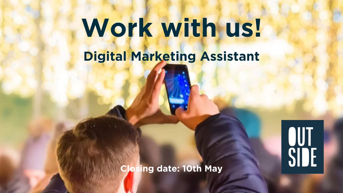 Work with OUTSIDE! 

We’re looking for a Digital Marketing Assistant to support with marketing and communication of our programme of arts and cultural activity. Interested or know someone who might be? 

➡️ outsidearts.org/digital-market…

#ArtsJobs #DigitalMarketing