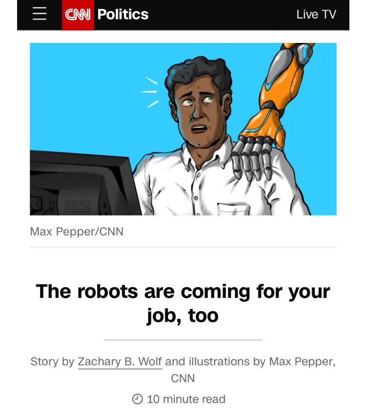 There's a pretty remarkable crossover between people who are giddy about AI wiping out tens of millions of low-skilled American jobs, and people who insist we need to bring in infinite low-skilled workers to 'do the jobs Americans don't want to do.'