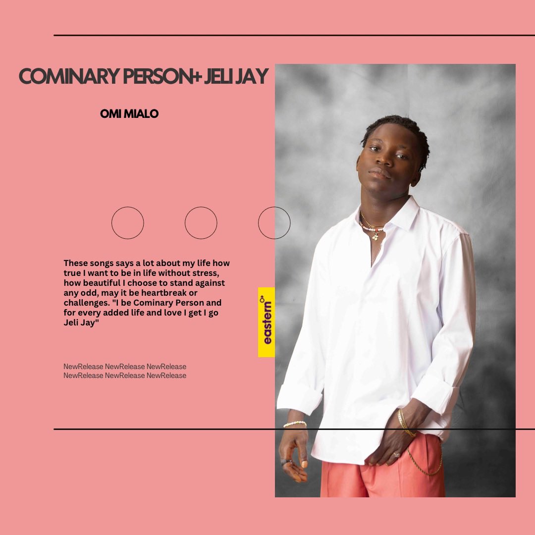 MyEasternChild's tweet photo. Definitely one to look out for. @OMImailo delivers two soothing Afro vibes titled: Comminary Person &amp; Jeli Jay to the world of music. 

Check this out on all streaming platforms : 

https://t.co/wlyfIeCBlW https://t.co/OHP9RcMCoM