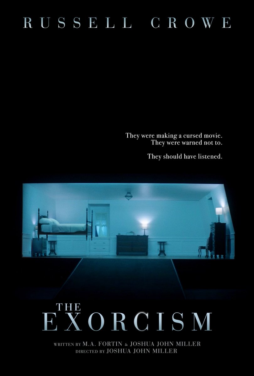 Poster de 'The Exorcism' (2024), filme protagonizado por el Ganador del Oscar Russell Crowe. #FilmTwitter #TheExorcism #RussellCrowe