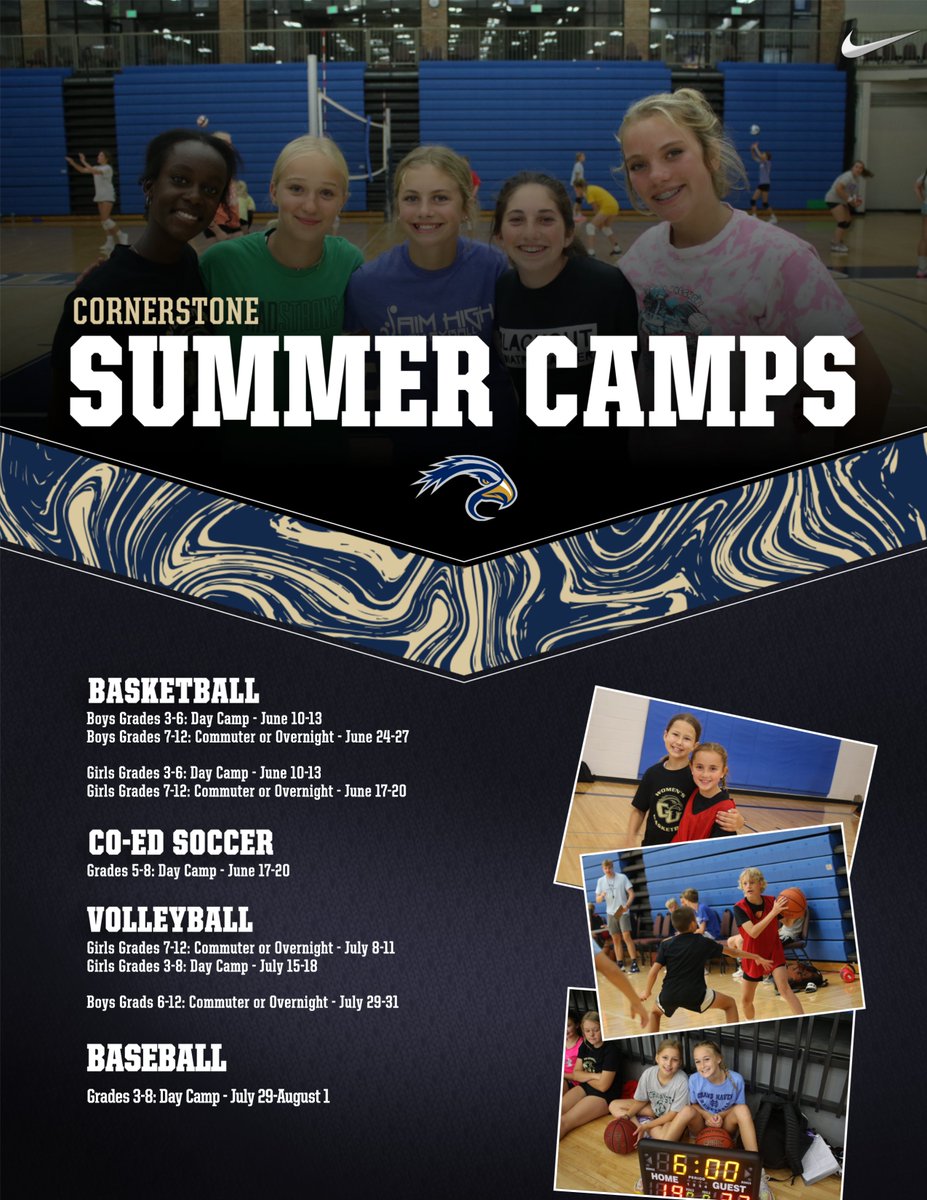 Summer camps are right around the corner. It's not too late to sign up.

Follow the link below to sign up for one of the many sports camps offered this summer!

cugoldeneagles.com/sports/2020/12…

#TogetherweSOAR