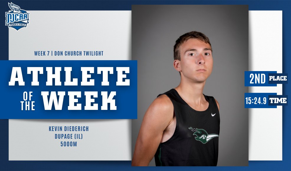 🚨 Big-time performance! @AthleticsCod Kevin Diederich earned a PR in the 5000m by over 20 seconds and is the #NJCAATF DIII Men's Athlete of the Week! #NJCAAPOTW