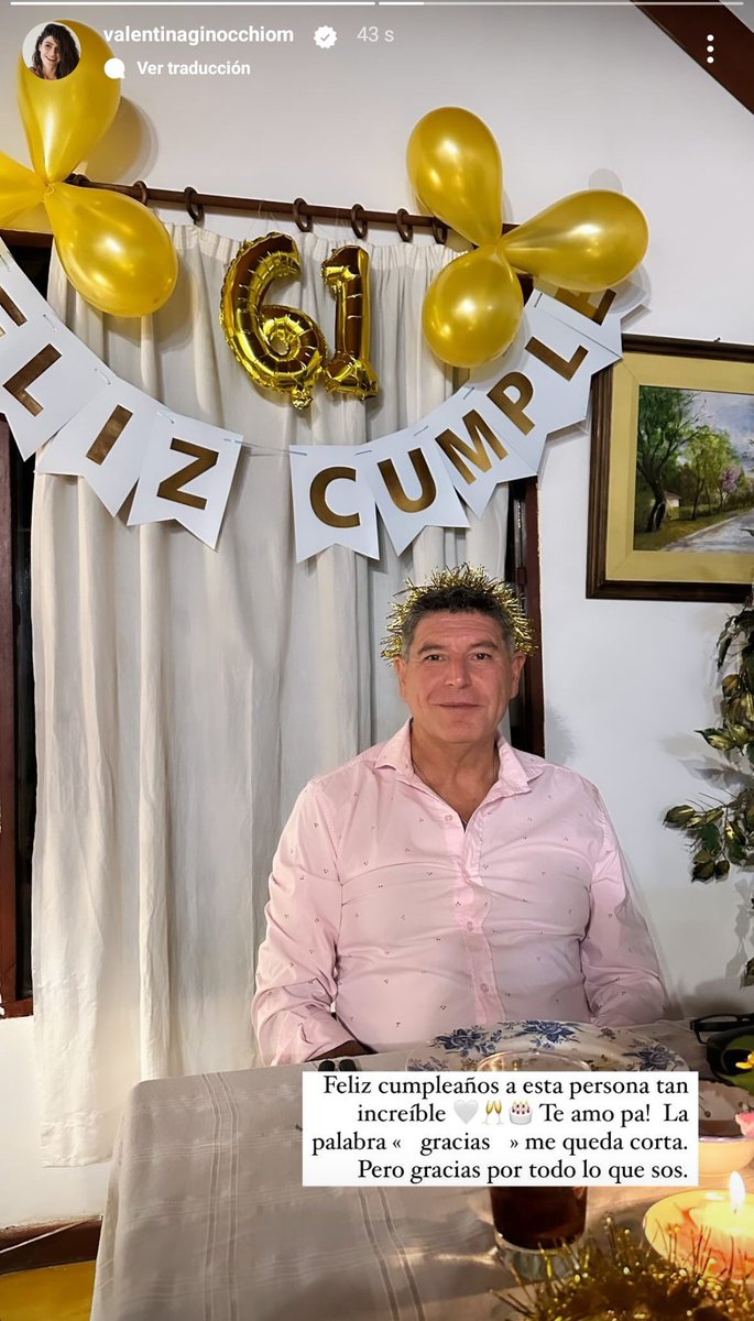Hoy cumple años el suegro de Argentina FELIZ CUMPLE TANO QUERIDO ❤️✨️
