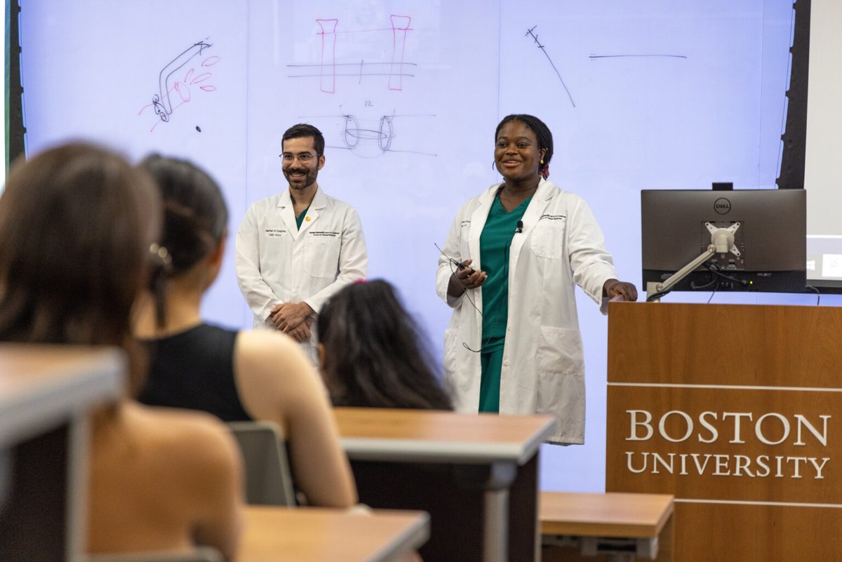 .@budental students are reaching out to underrepresented high school students to educate them on the many professions within dentistry. bu.edu/dental/2024/04…
