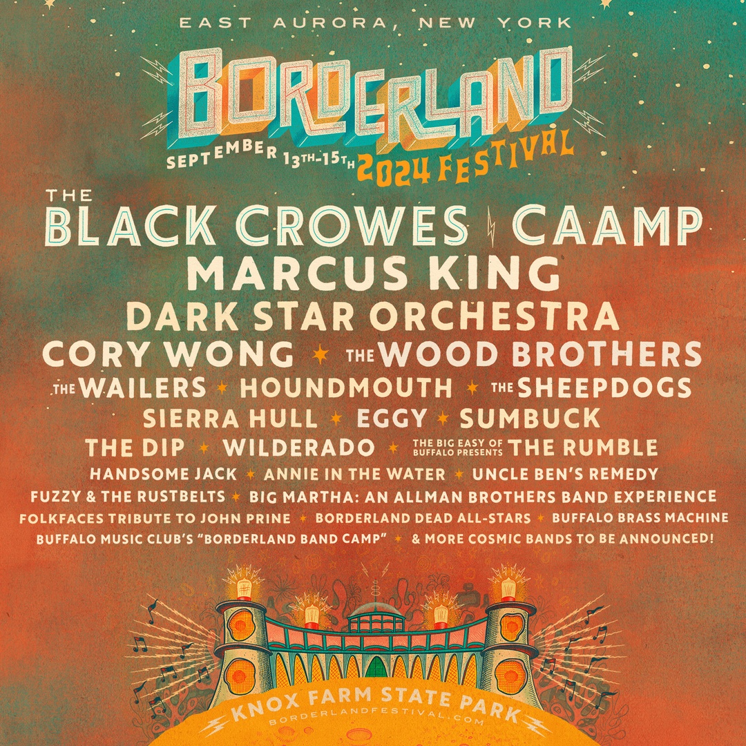 We're heading to East Aurora, NY this September for a jam-packed @borderlandfest! Tickets available Friday at 12pm ET: borderlandfestival.com