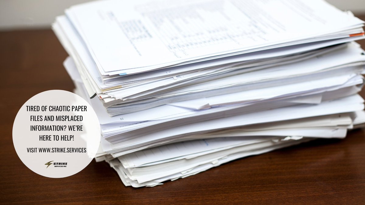 ServicesStrike's tweet photo. Tired of chaotic files and misplaced information? We’re here to help!

Let's chat about how streamlining can help you! Visit https://t.co/1iqFmshl4g for our contact information.

#virtualtraining #efficiencyboost #digitaltransformation #paperlessoffice #productivityhacks https://t.co/cRw1RZhfDc