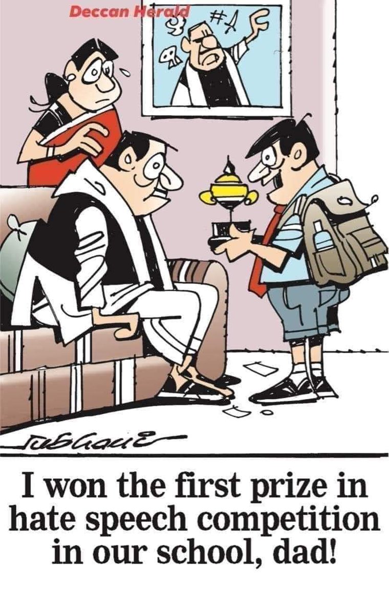 Cartoonist Subhani
in his elements @DeccanChronicle