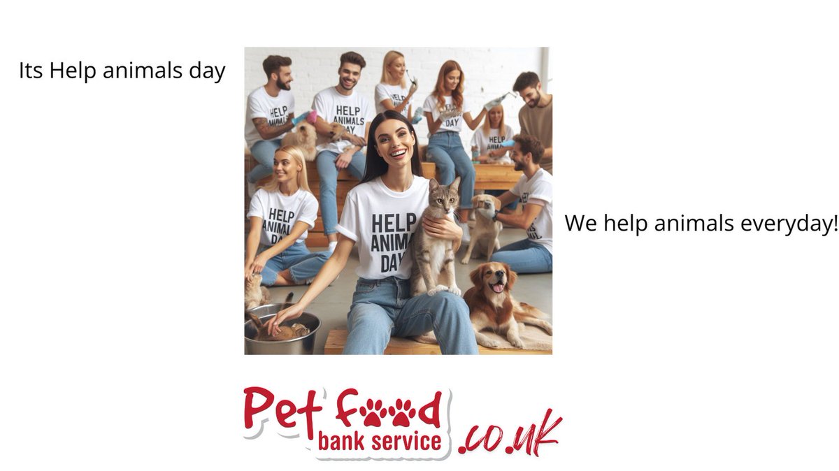 Its Help animals day, please help us to continue to help animals every day. See our web page,  you will find lots of ways to help on the help us page #HelpAnimalsDay #PetFoodbankService #PetFoodbank #HelpAnimals #HelpLocalAnimals #HelpAnimalsInSouthWales