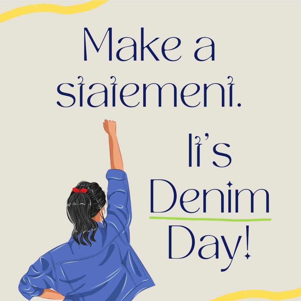 LlamasCM's tweet photo. Jeans on, hands up, voices loud. Standing up for survivors on #DenimDay! 🌟👖

#EndSexualViolence #Empowerment #SupportSurvivors #EndVictimBlaming #EndSexualViolence #SAAM #BreakTheSilence #PeaceOverViolence https://t.co/XTQ0X0Xz2m
