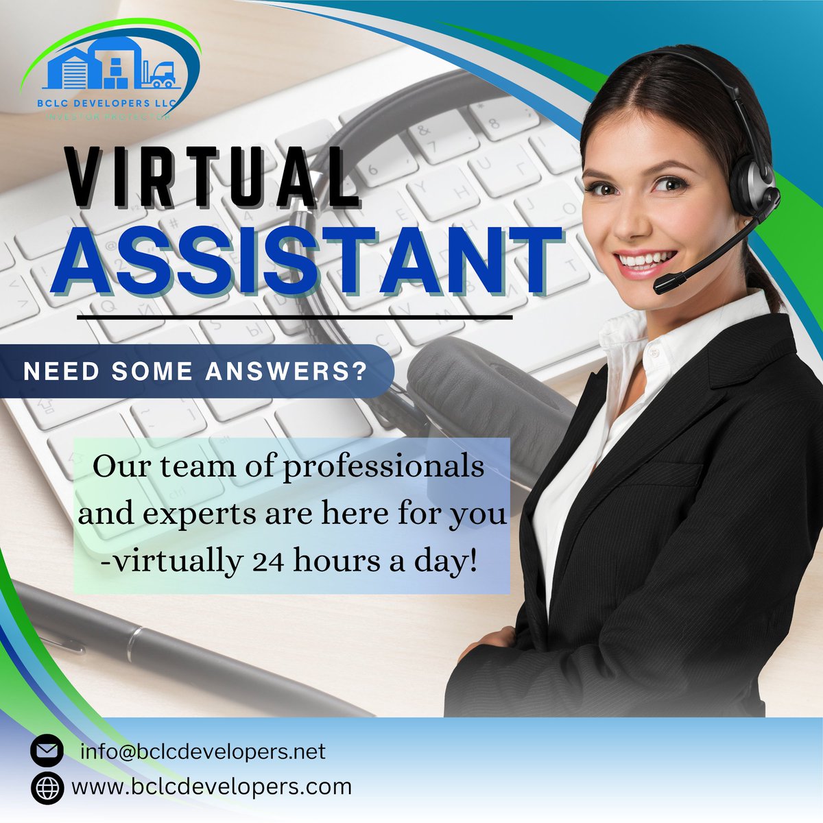 In addition to our core offerings, we're thrilled to announce that we now provide top-notch virtual assistant services.  

Experience the power of seamless support – inquire today to learn more!

#supportlocalbusiness #virtualassistant #bclcdevelopers #jacksonvilleflorida