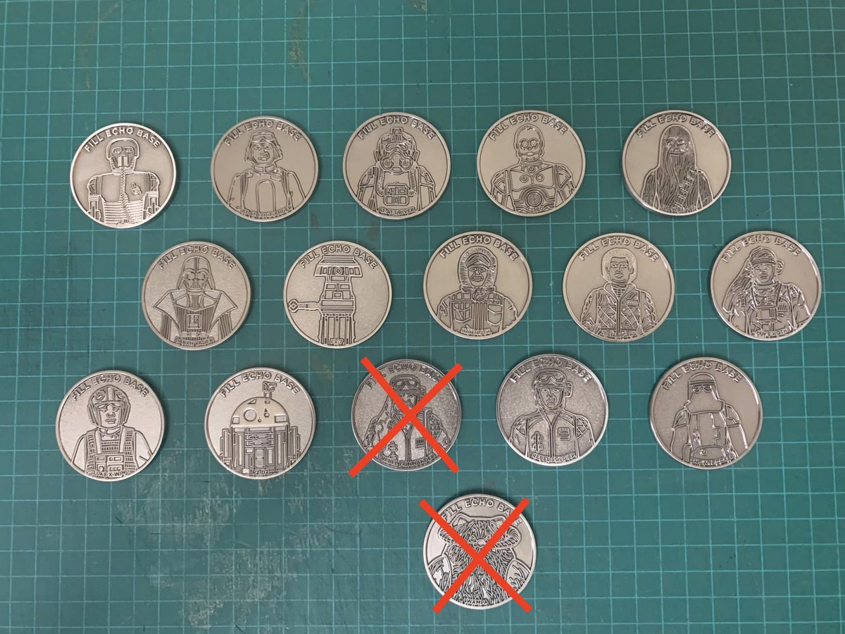 Star Wars Celebration 2020 Anaheim ‘Fill Echo Base’ Set of 14x Coins. FOR SALE - $140🇺🇸US/ $200🇨🇦CAD I designed and produced these Coins for my first Star Wars Celebration convention. I am super proud of these and was honored to be asked to be part of this project.