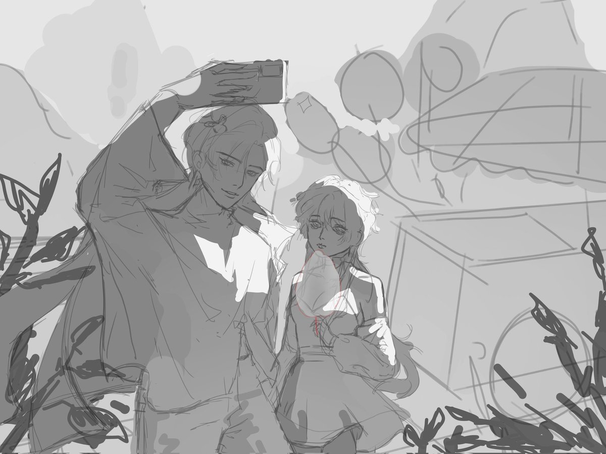 new sketch, i'm drawing a couple in love 
!Commission, do not reup!