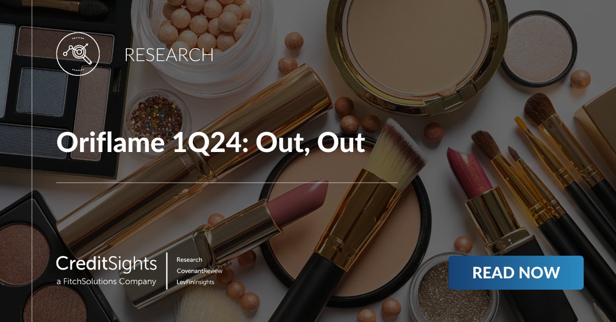 creditsights's tweet photo. Restructuring feels close, but for now, equity remains in control. Meanwhile, Oriflame is fighting to redefine its business as mass market social media plays havoc with its top line. Is there a credible refinancing case? Read our full analysis here: https://t.co/UhmtvR29Aj https://t.co/SCOWteCdbv