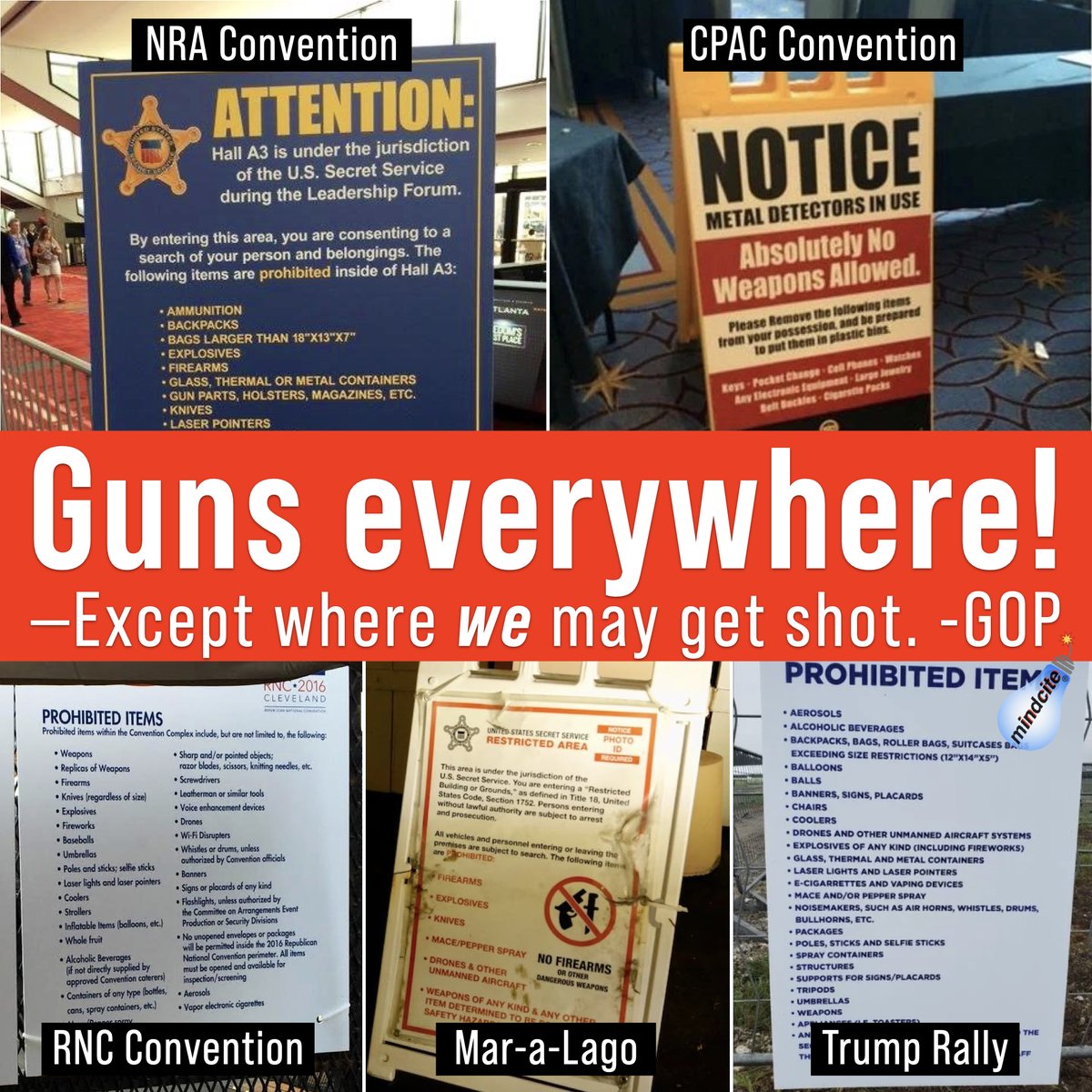 @eddsmitty WHEN are Republicans in Tennessee and around the country going to allow guns at their conventions and rallies and their standard-bearer's home and club? I'll wait.