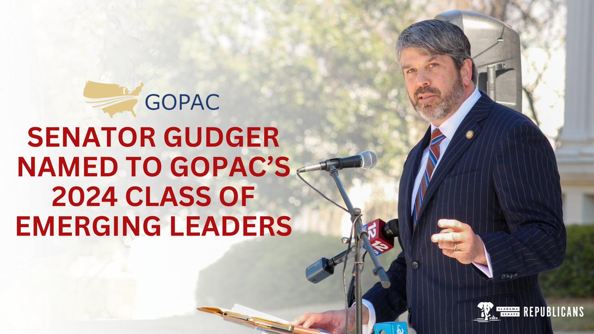 Senator Garlan Gudger was named among the 29 legislators in @GOPAC's 2024 class of Emerging Leaders.

These leaders are the next installment in GOPAC's mission to build a roster of State Republicans focused on advancing Americans' personal and economic security. #alpolitics