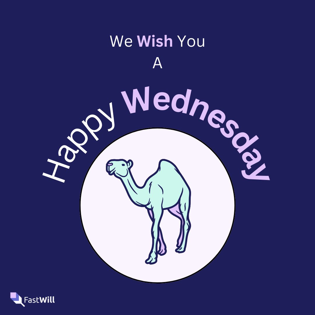 Happy Hump Day! 🐪You're halfway to the weekend but don't wait until then to secure your peace of mind.

Start planning for your future today by clicking this link!: fastwill.com 

#fastwill #HumpDay #wednesdaythought #estateplanning #financialplanning  #Finance
