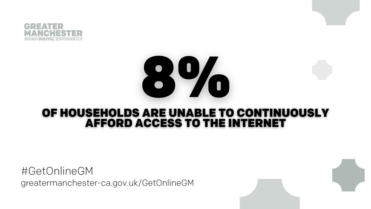 💻 Research suggests 8% of Greater Manchester households are unable to continuously afford access to the internet.
The digital inclusion landing page #GetOnlineGM has support on how to find affordable internet.

Find out more ➡️ orlo.uk/xMBGO