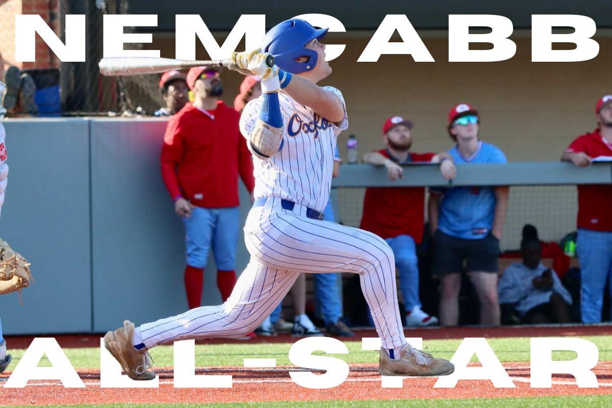 OxfordBaseball1's tweet image. Congratulations to our guys for being selected to play in the NEMCABB All-Star Game!

Sam Roy | @SamRoy_3 
Thomas Rayburn | @thomasrayburn22 
Reid Kent | @Reidkent9 
Brady Stinnett | @StinnettBrady