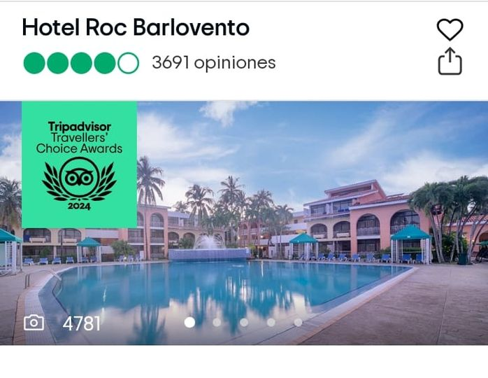 Muchas felicidades al equipo #RocBarlovento  y a nuestros clientes por confiar en nosotros. Premio Traveller's Choice 2024. Gracias por elegirnos #rochotels #grancaribe