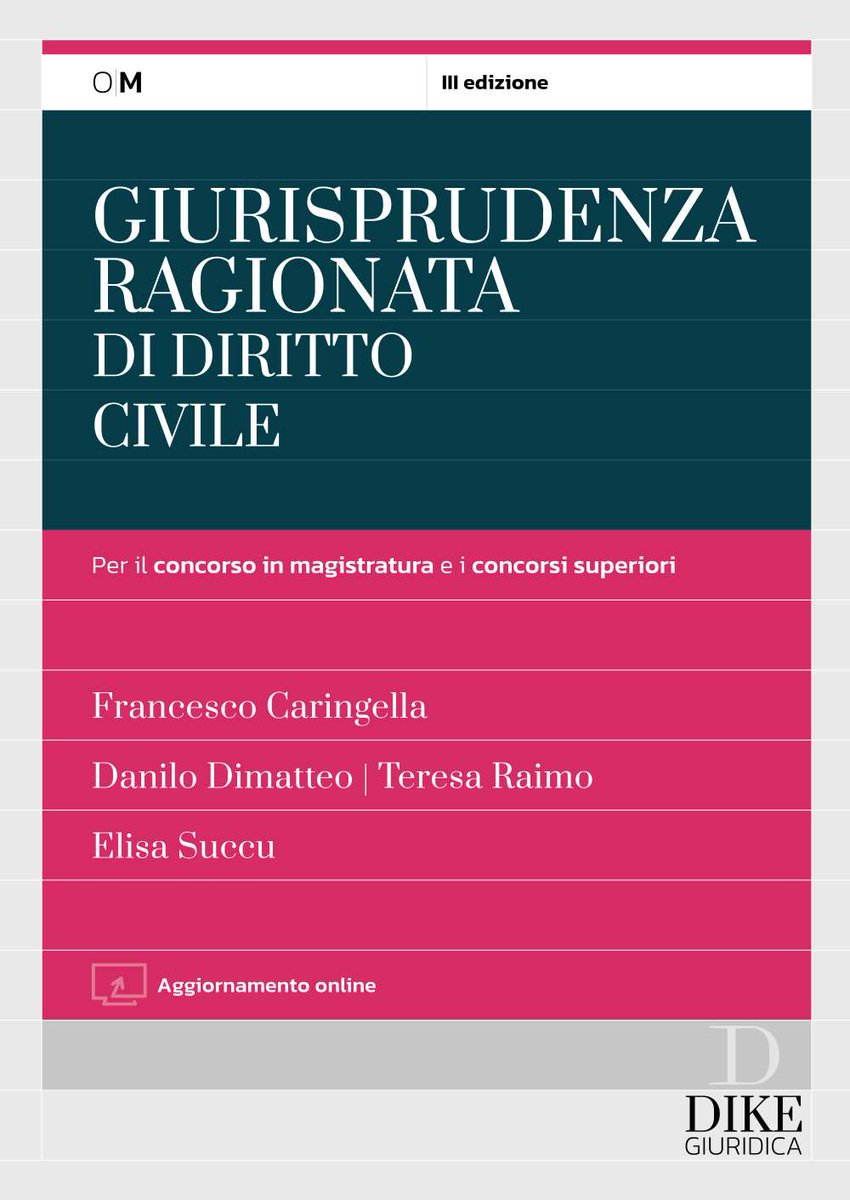 🎯 Giurisprudenza Ragionata di Diritto Civile 2024

Per il concorso in magistratura e concorsi superiori

Aggiornamento online

👉 Lo trovi qui:  bit.ly/3xNh99U