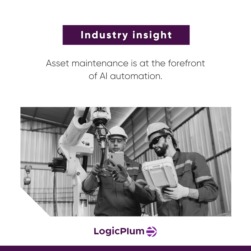 🛎 As per Artificial Intelligence statistics presented in a Capgemini study, the primary AI applications in the manufacturing sector involve forecasting machine breakdowns and suggesting optimal maintenance schedules. 

#LogicPlum