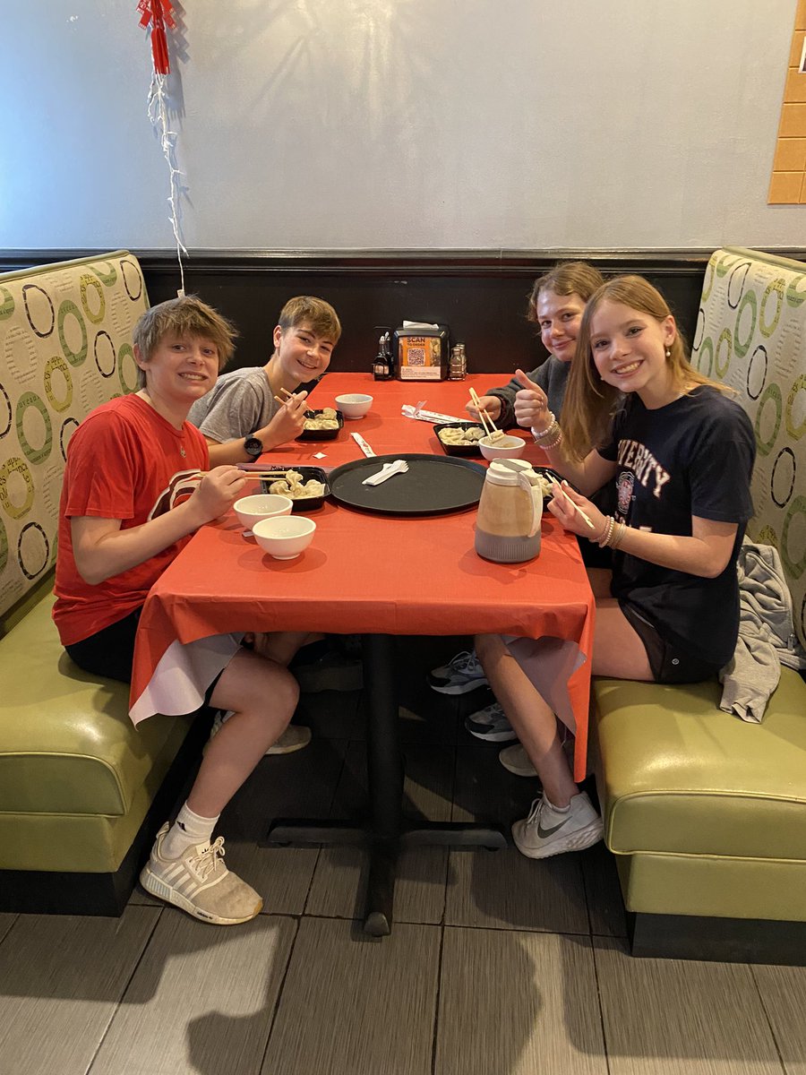 Ms_YuWang's tweet photo. Exciting morning with my Chinese scholars! 🥟 They got hands-on making dumplings and enjoyed every moment, from crafting to savoring. #CulturalFieldTrip #DeliciousLearning @ligonmiddle @ligonwl https://t.co/9TncFEcbTz