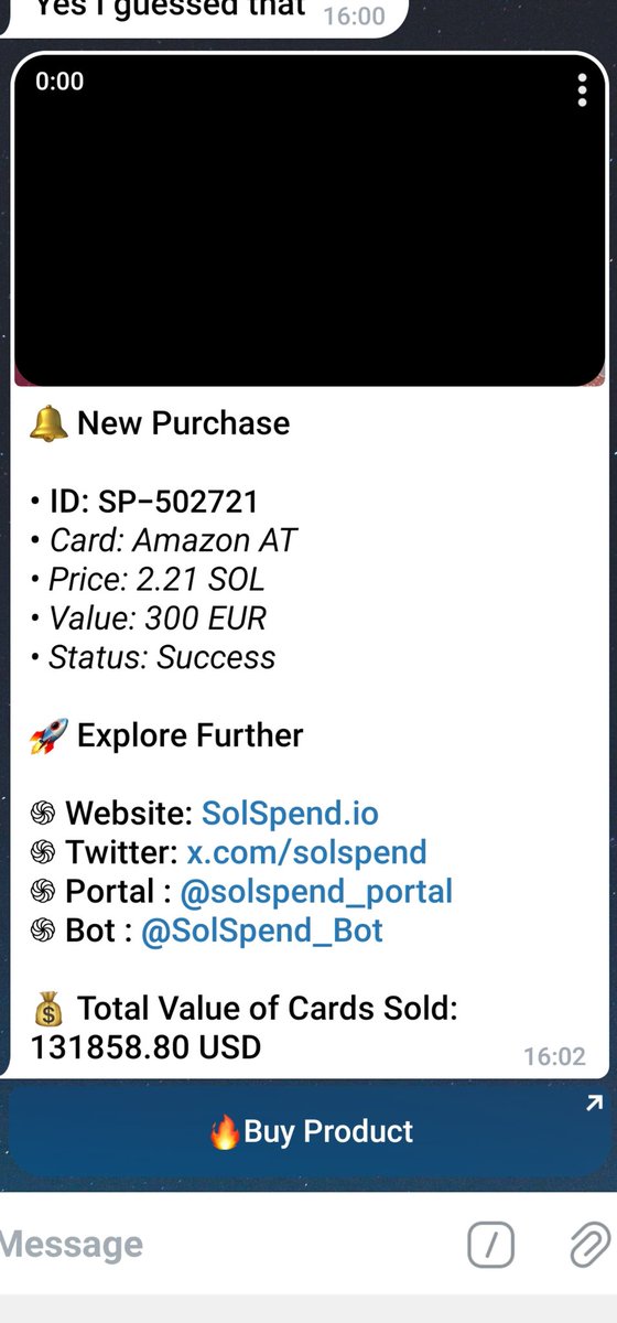 More and more #Crypto enthusiasts are spending their #Solana by purchasing gift cards from the likes of #Amazon  &amp; many other major outlets on $SPEND tg.
You can also buy a prepaid visa or mastercard debit card using your $SOL 

Why not check it out?👇

t.me/+7vfNHHmmi9dlZ…